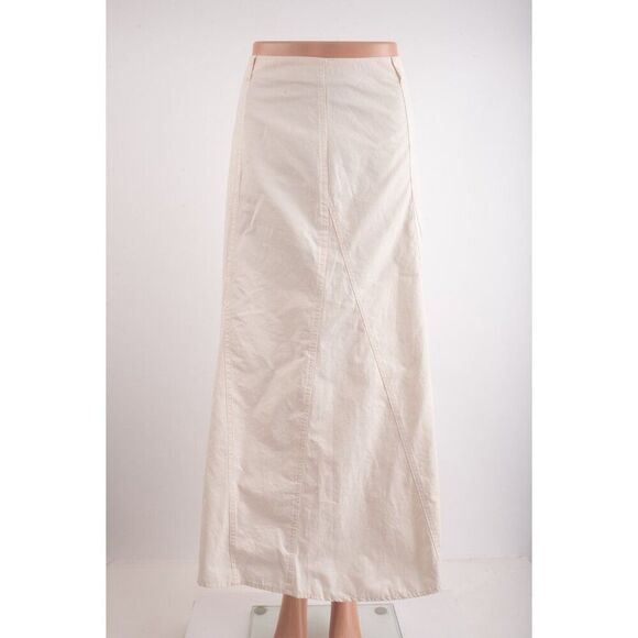 Zara Womans Midi Skirt Size XL Cream Beige Asymmetric Hem 4764/402 NWT - Picture 1 of 7